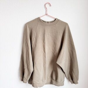 Madewell | Tan Button-Back Mockneck Top